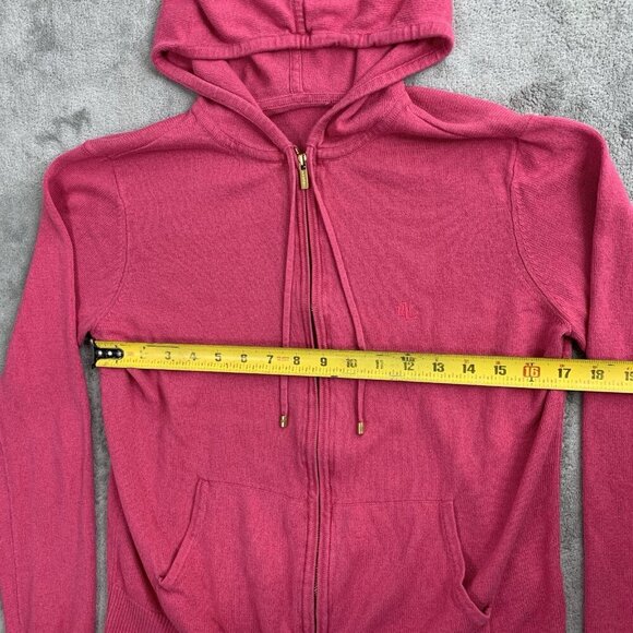 Lauren Ralph Lauren Jacket Women XS Pink Full Zip-Up Hoodie Knit Casual Preppy - Picture 3 of 11